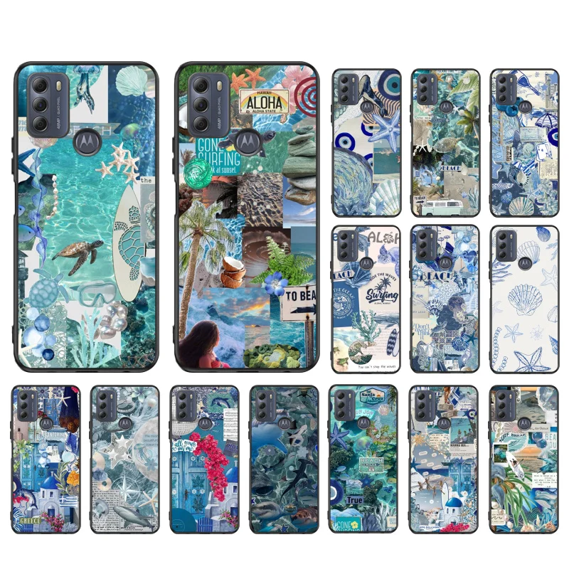 

Blue Sea Ocean Summer Aesthetic Case ForMoto Edge 50 40 Pro Edge 40 30 Ultra Neo Fusion G Power G Stylus G Play E32 E20 E40