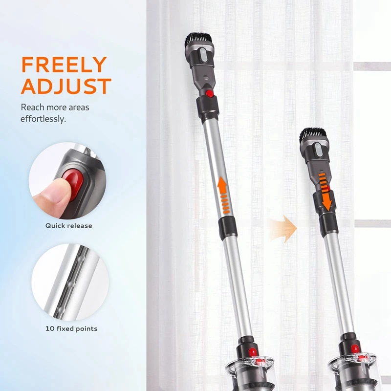 A43F-Tongkat Yang Dapat Diperpanjang untuk Vakum Tanpa Kabel Dyson V7 V8 V10 V11 V15, Aksesori Pengganti Vakum Stik Serbaguna