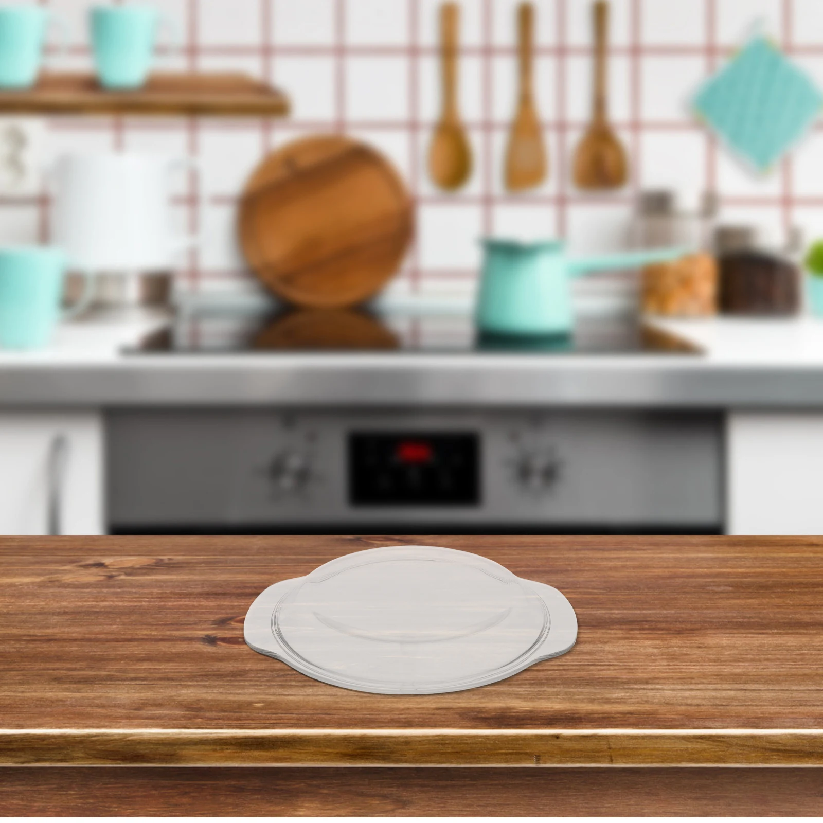 

Reusable Microwave Glass Lid Splash-Proof Plate Cover 17.8cm Microwave Food Protector Transparent Oil Proof Glass Cover