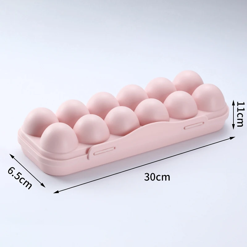 12 Grid Egg Storage Box Shockproof Egg Holder Kitchen Eggs Carrier Protection Box For Refrigerator Camping Picnic Hiking Travel