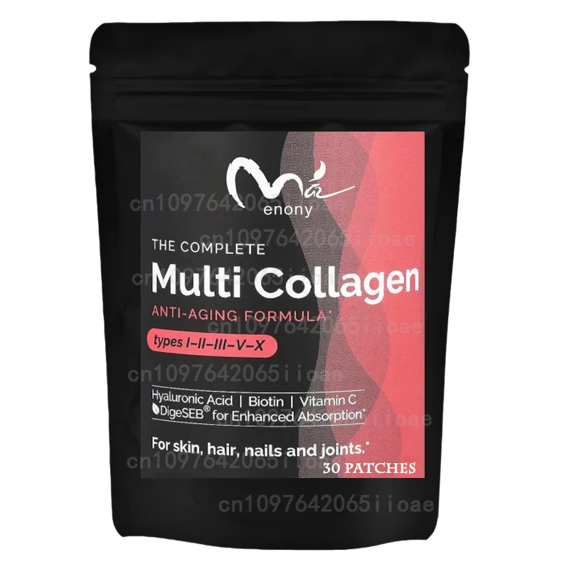 30 Patches Multi Collagen Transdermal Patches Type I, II, III, V & X Collagen  - Skin, Hair & Nails Support