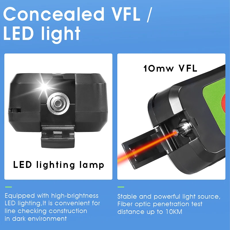 COMPTYCO AUA-40D Charging Fiber Optic Identifier Live with Built in 10mw Visual Fault Locator