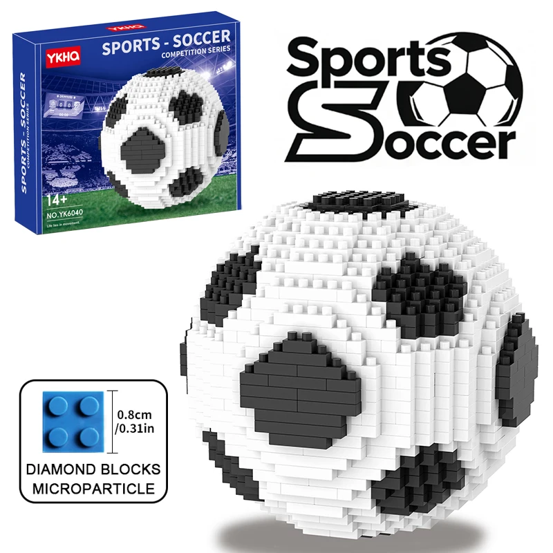 Creative Mini Sports Soccer Building Blocks Football Model Ball Games Set Assembly Bricks Toys Gifts For Kids Children Boy Adult