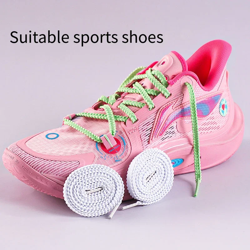 Lässige Sneaker-Tennis-Schnürsenkel, flache Schuhbänder, elastische Schnürsenkel für Schuhe, 120/140/160 cm, für Damen- und Herrenschuhe, Schuhzubehör. – Detail 1