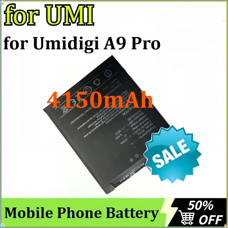 

For UMI Umidigi A9 Pro Newly Upgraded High Quality Battery High-Capacity Phone Replacement Batteries 4150mAh