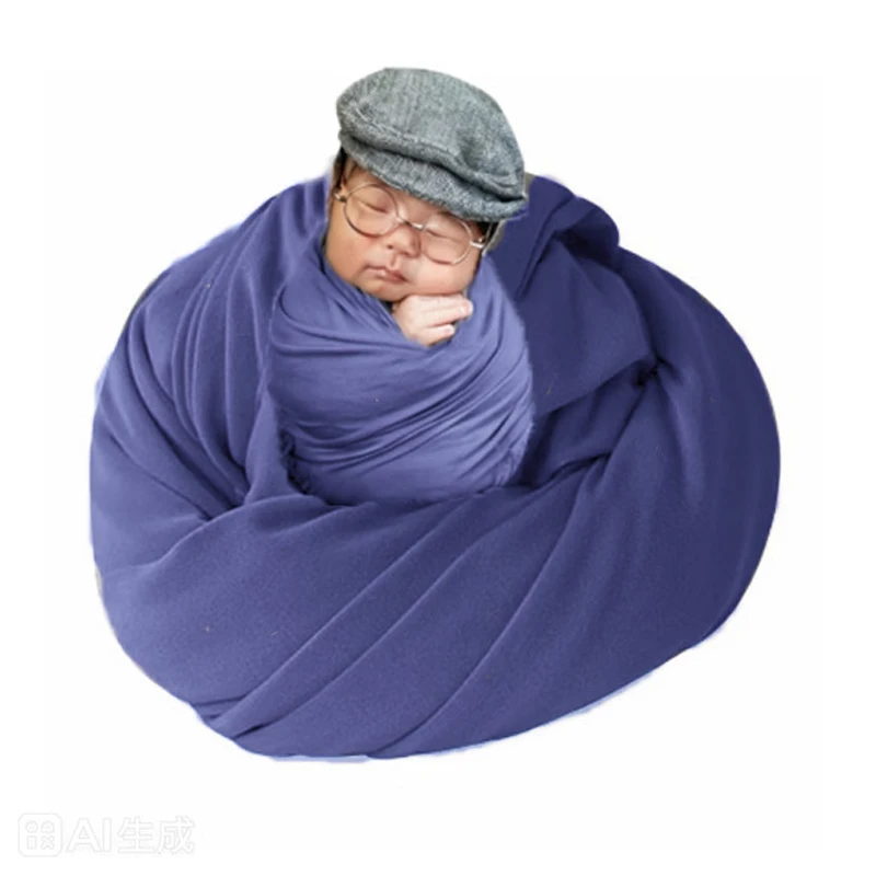 

Детская накидка, реквизит для фотосъемки, растягивающееся одеяло без морщин, против катышков, дышащее пеленальное одеяло | Реквизит для фотографии новорожденных