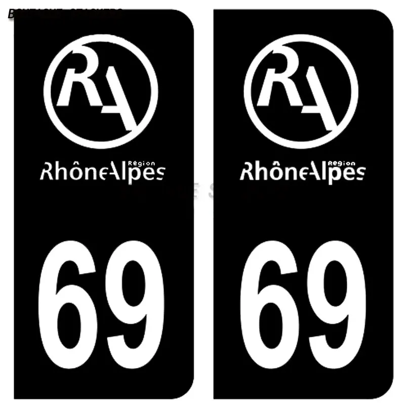 License Plate Sticker F Europe 03 Allier01 Ain 74 License Plate Components 69 RA Waterproof Polyethylene Sticker