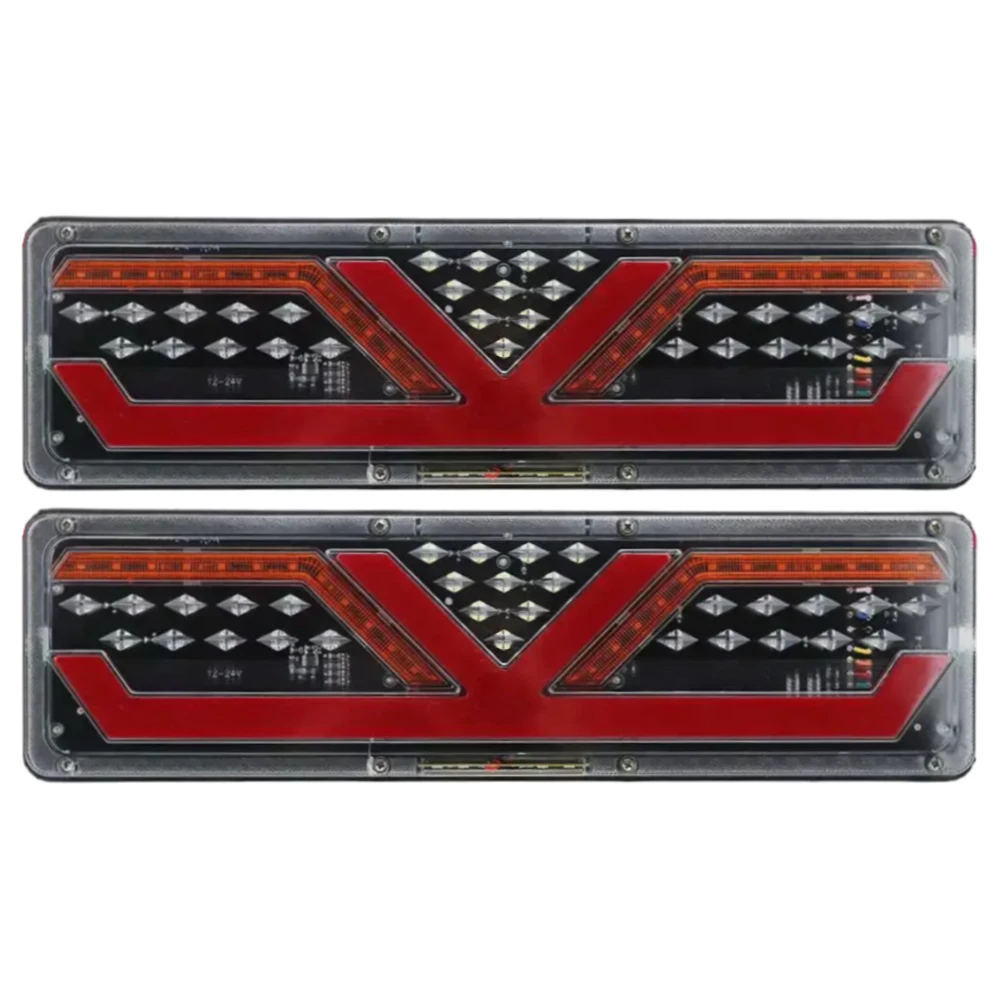 الخلفية شاحنة مقطورة أضواء خلفية سيارة RV فان تتدفق بدوره مصباح إشارة النهار تشغيل مؤشر مقاوم للماء الفرامل وقف عكس مصباح #1