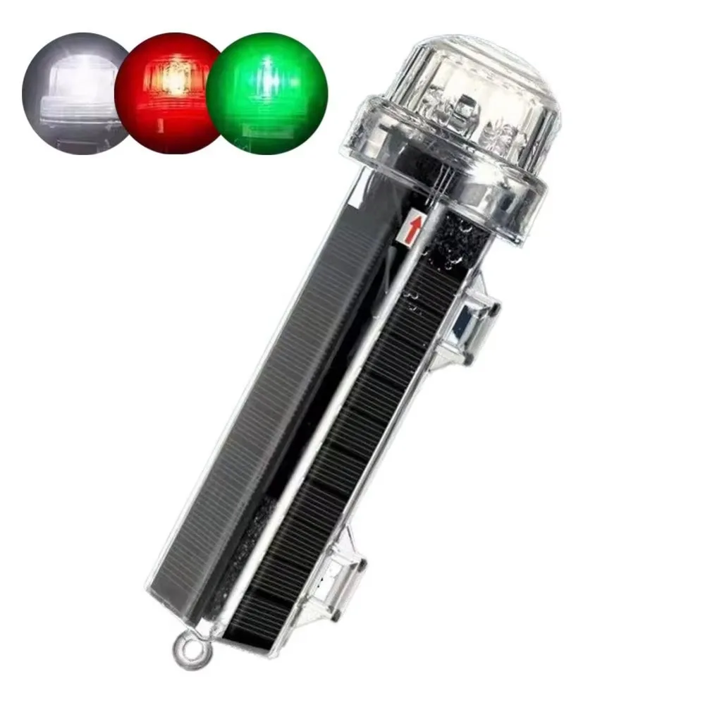 

Tricolor Light Solar Ocean Signal Light Solar Powered High Brightness Ship Warning Light Strobe Flash Waterproof