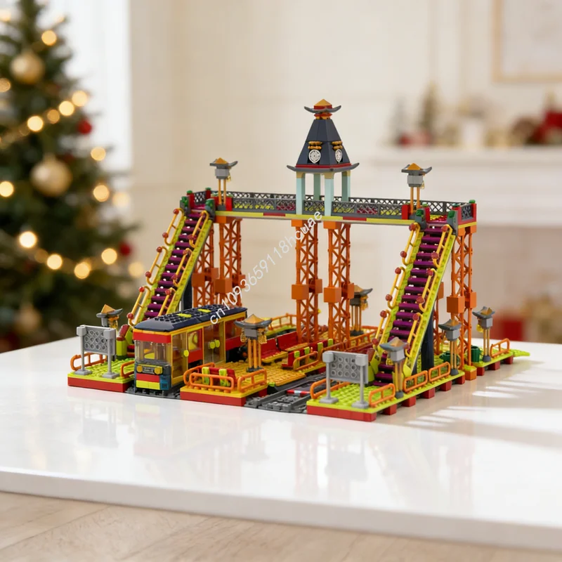 

1189pcs MOC City Traffic BUILDER Super Mega Cool Station Tram Model Building Christmas Gifts Blocks Architecture Toys Education