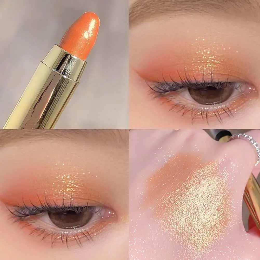 Bâton de fard à barrage scintillant pour femmes et filles, fard à barrage imperméable, surbrillance, maquillage, crayon pour les yeux, stylo longue durée, J9s0