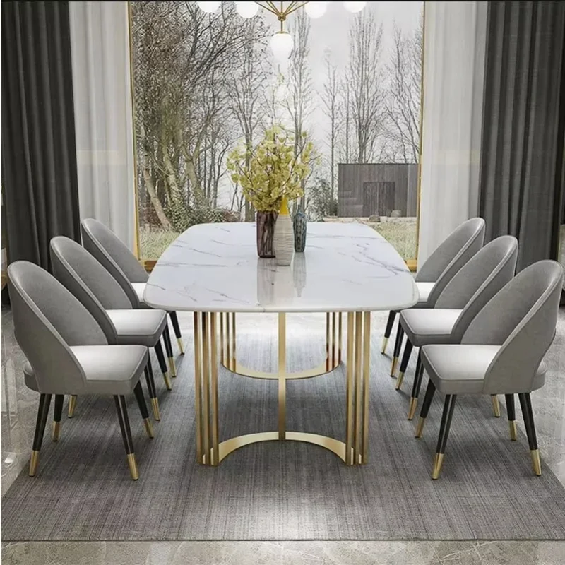 

For Modern Design House Furniture Marble Dining Table Set