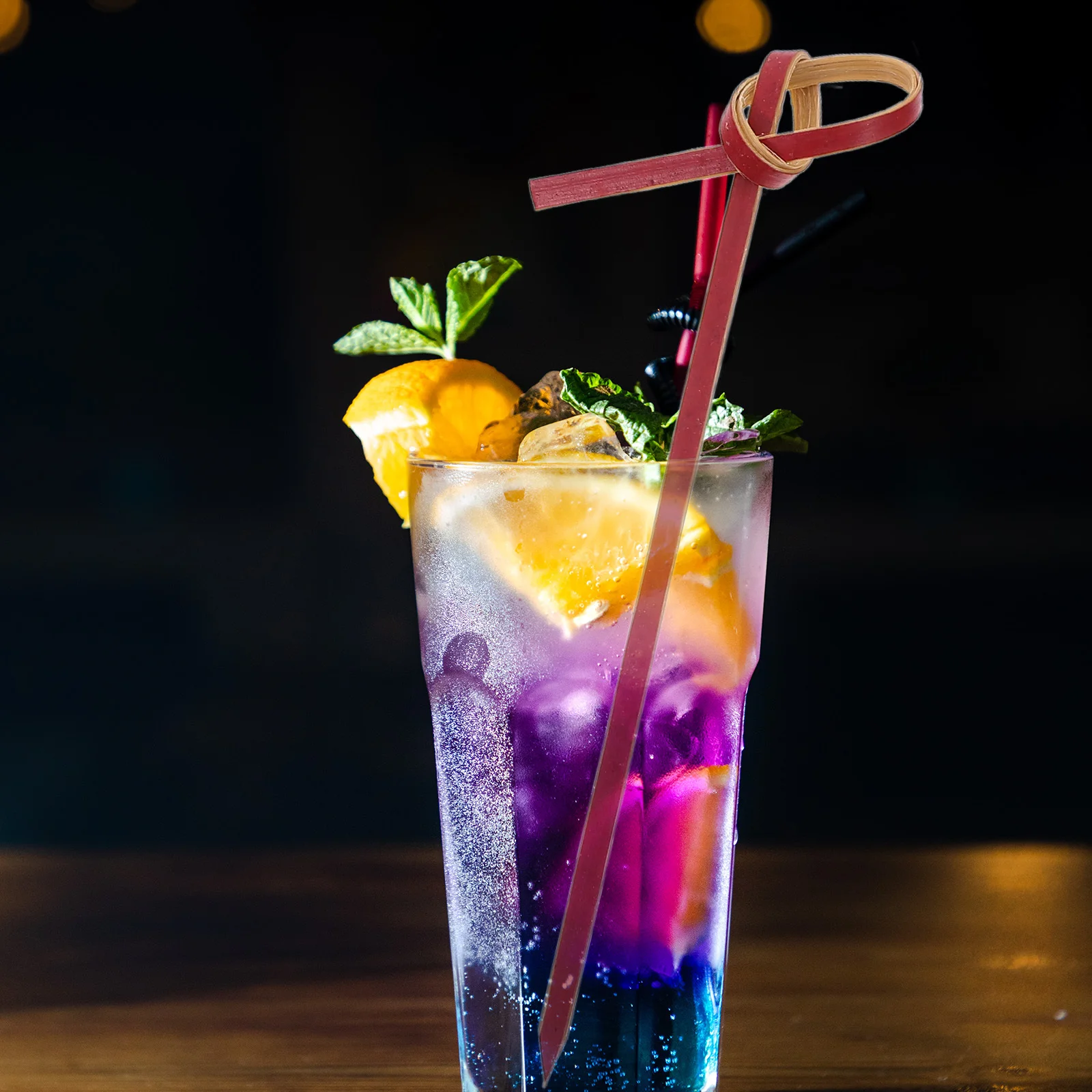 

100Pcs Bamboo Fruit Picks with Handmade Knot Decorative Cake Sticks for Easter Party Cupcake Decorations Dessert Eating Picks