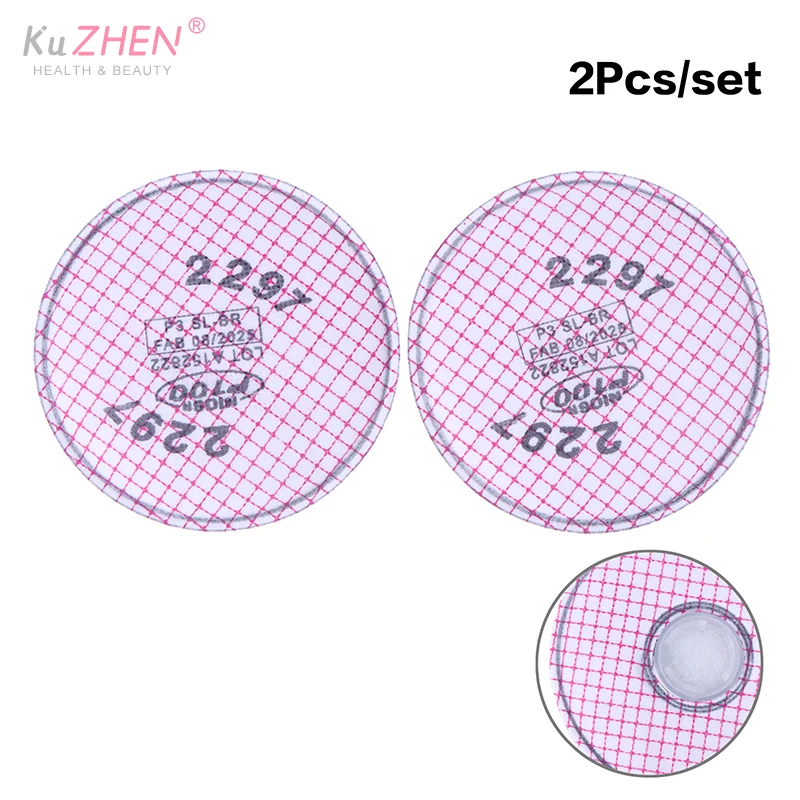 2 قطعة/المجموعة 2297 P100 مرشح تنفس متقدم على أساس الجسيمات مستوى المضطبة تخفيف البخار العضوي/التعدين/بناء السفن/Abateme #2