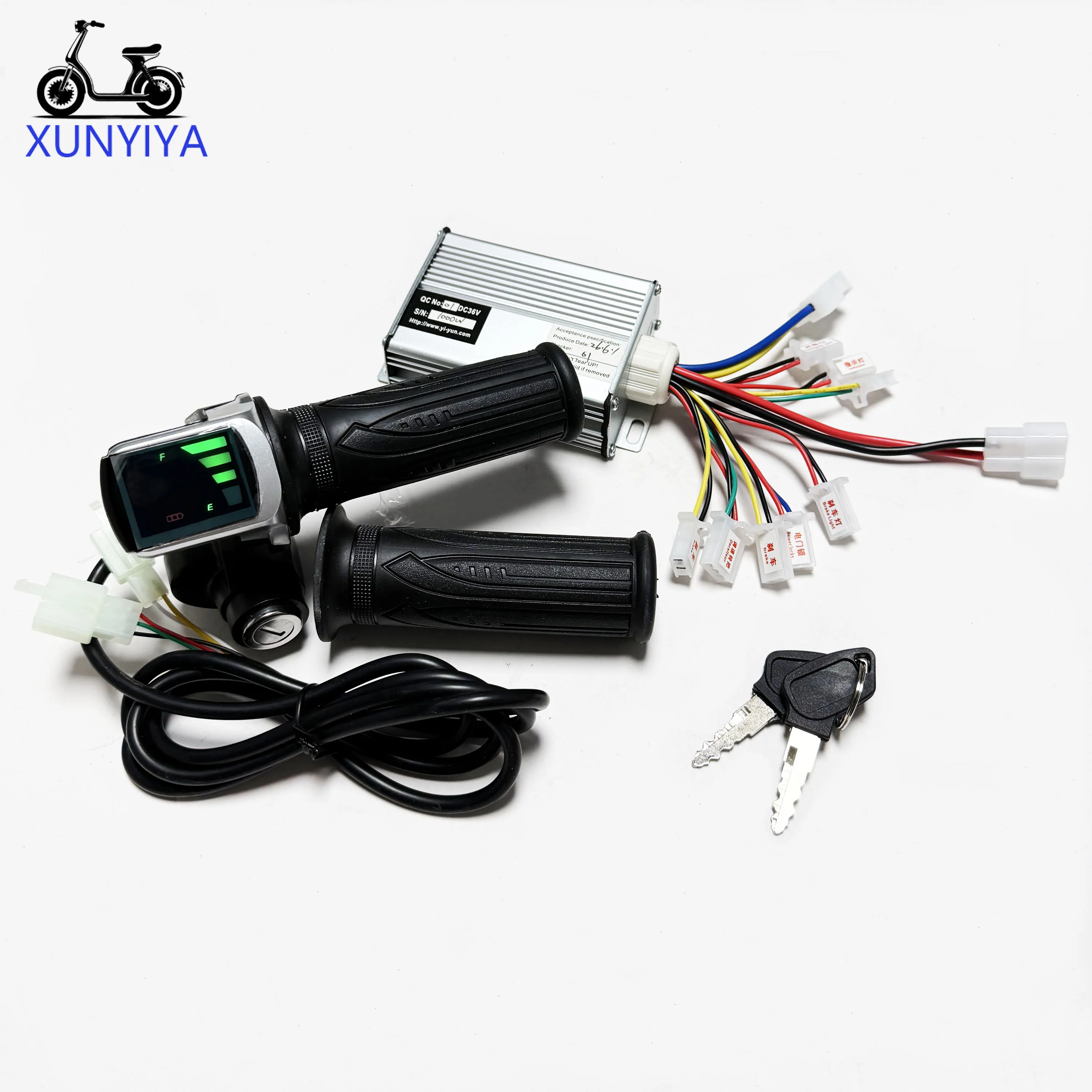 36V 1000W Brushed DC Motor Speed Controller with Lock Handlebar LED Display Speed Rotary Battery Capacity for Electric Scooter