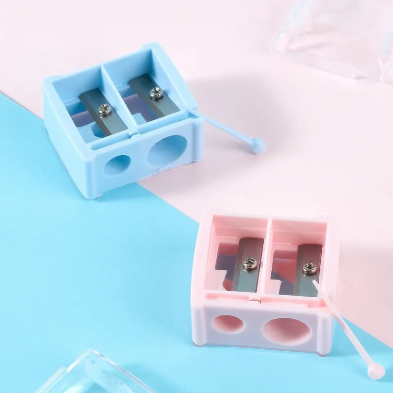 1 Stück Dual-Löcher Eyeliner Spitzer Lippenstift Kosmetik Bleistiftspitzer Tragbarer Bleistiftspitzer für Eyeliner Lip Liner Bleistifte