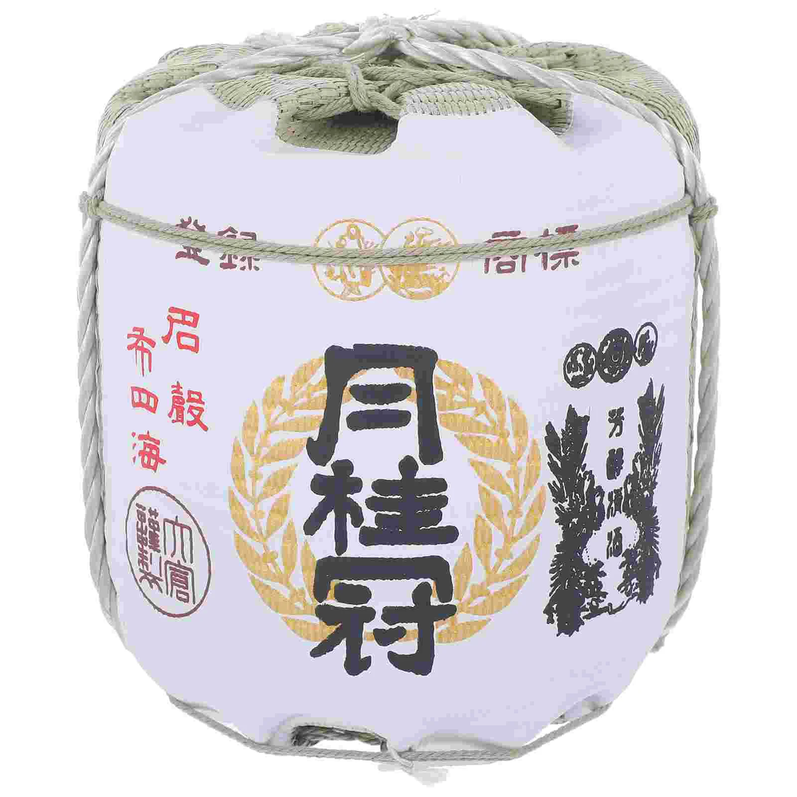 Door Japanese Sake Barrel Decoration Style Statue Restaurant Ornament Outdoor Toys