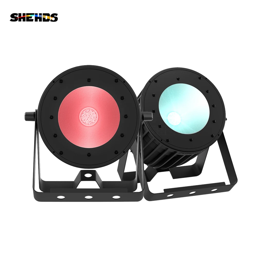 

SHEHDS Upgrade Version LED 200W RGBACL Aluminum Alloy COB Wash Par Lighting with Barn Door High Power for DJ Disco Wedding Stage