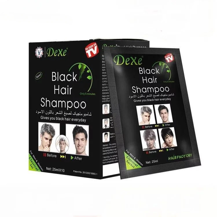 

Plant hair dye black shampoo white hair turns black long-lasting color fixation without damaging hair