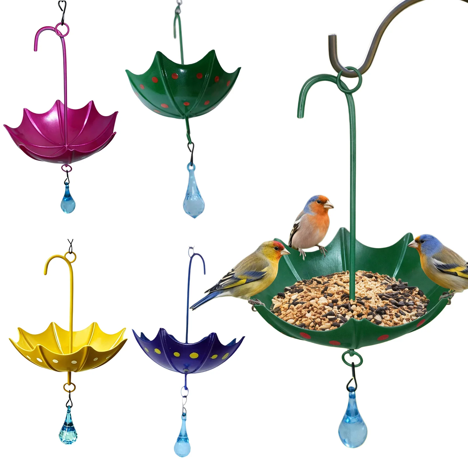 Decorative Bird Feeder Tray Weather- Decorative Hummingbird Feeder Bee Watering Station for Wild Birds Finch for Parrot