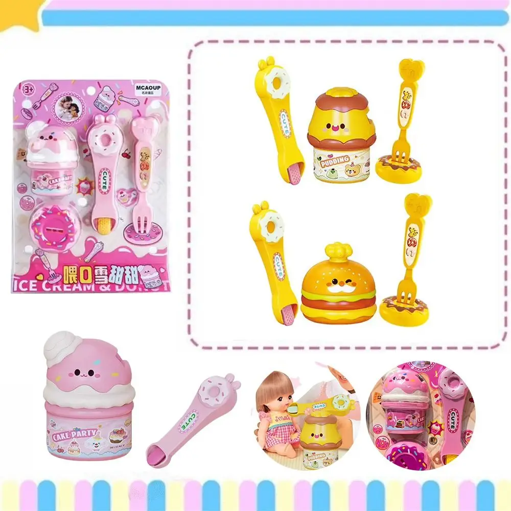 

New Simulation Hamburger Pudding Feeding Jelly Japanese Ice Cream Food Feeding Interactive Play Play House Kid Gift