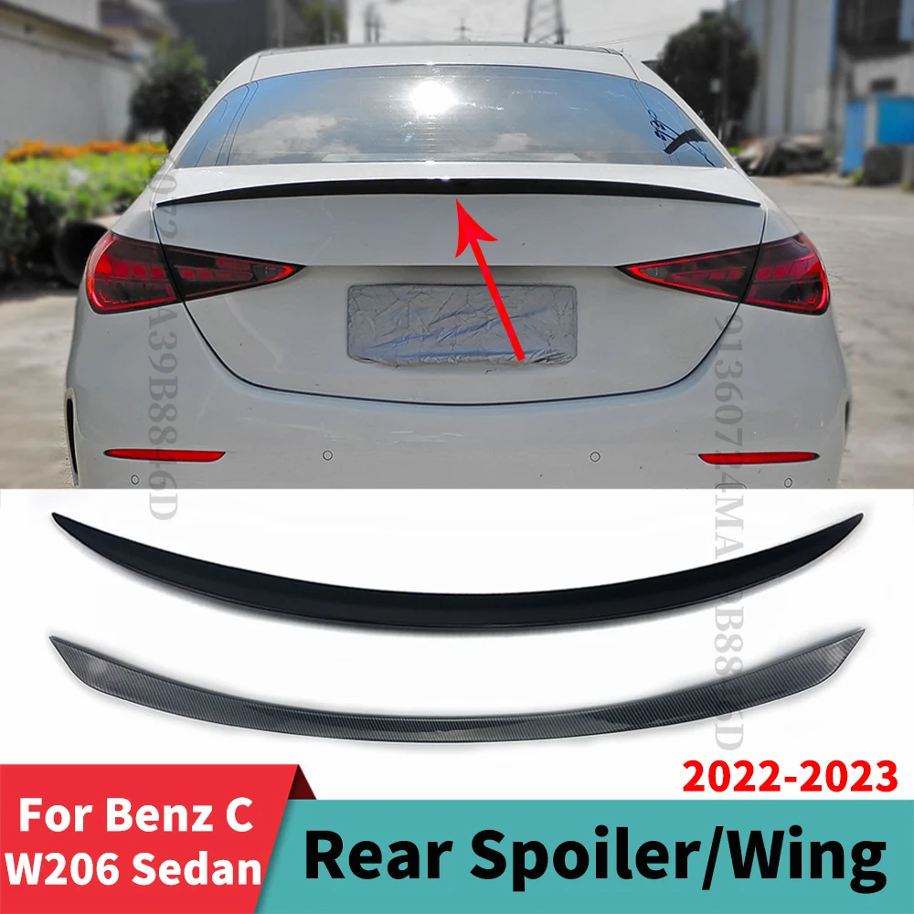 Tylny spojler Tuning skrzydła do Mercedes Benz C class W206 Sedan 4-drzwiowy 2022 2023 C200 C220 C300 AMG C63 Style Boot Trunk Lip