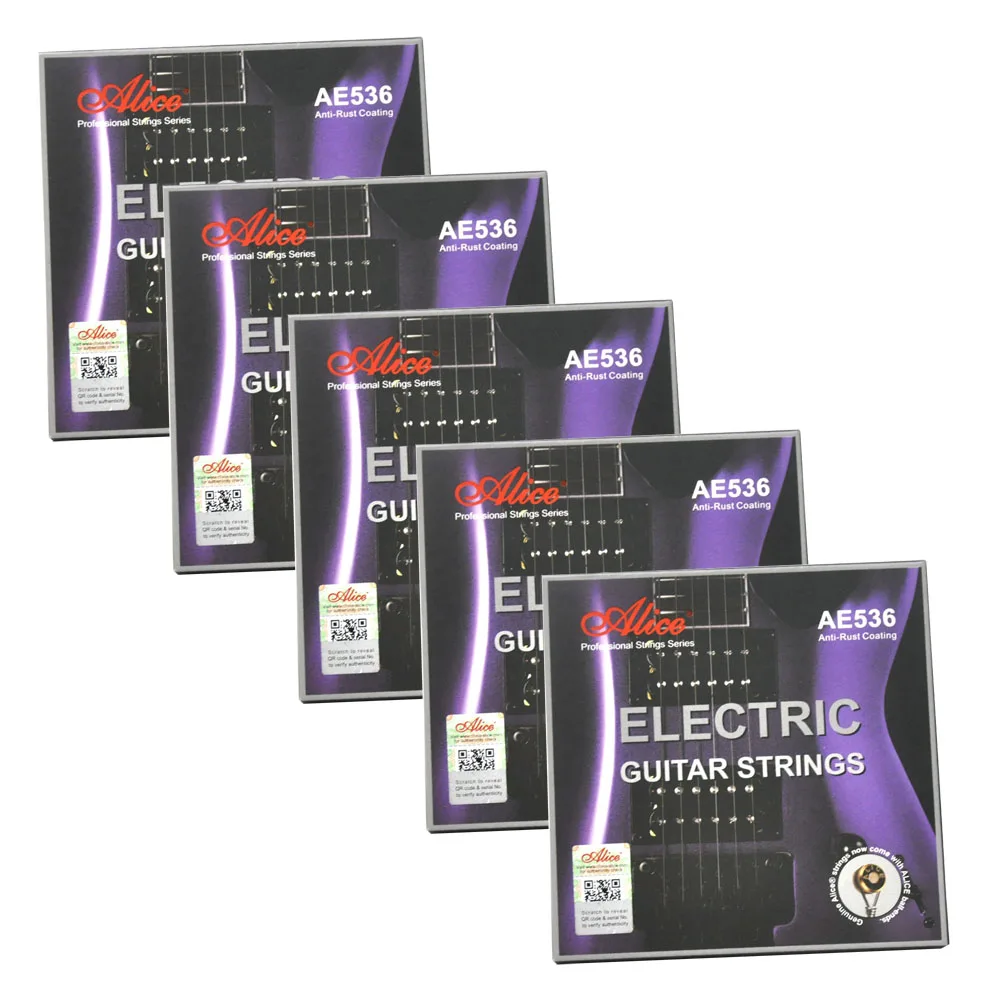 

5 Sets Alice AE536-SL Electric Guitar Strings Super Light Steel Iron Alloy Wire Winding