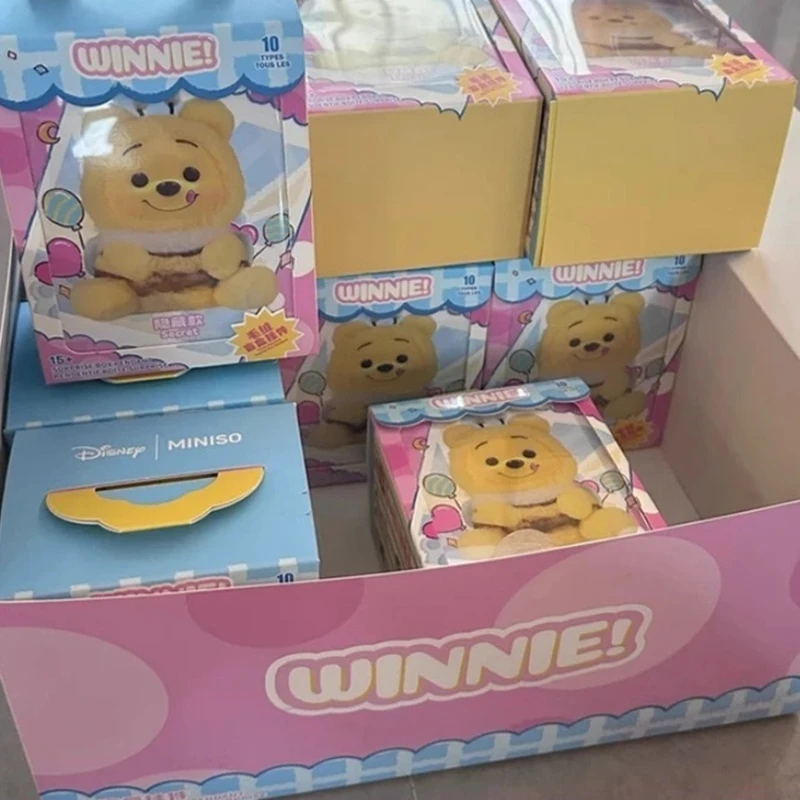 

100%Genuine Disney Pooh Bear Pendant Blind Box Naughty Party Series Vinyl Toy Cute Model Desktop Ornament Collect Birthday Gifts
