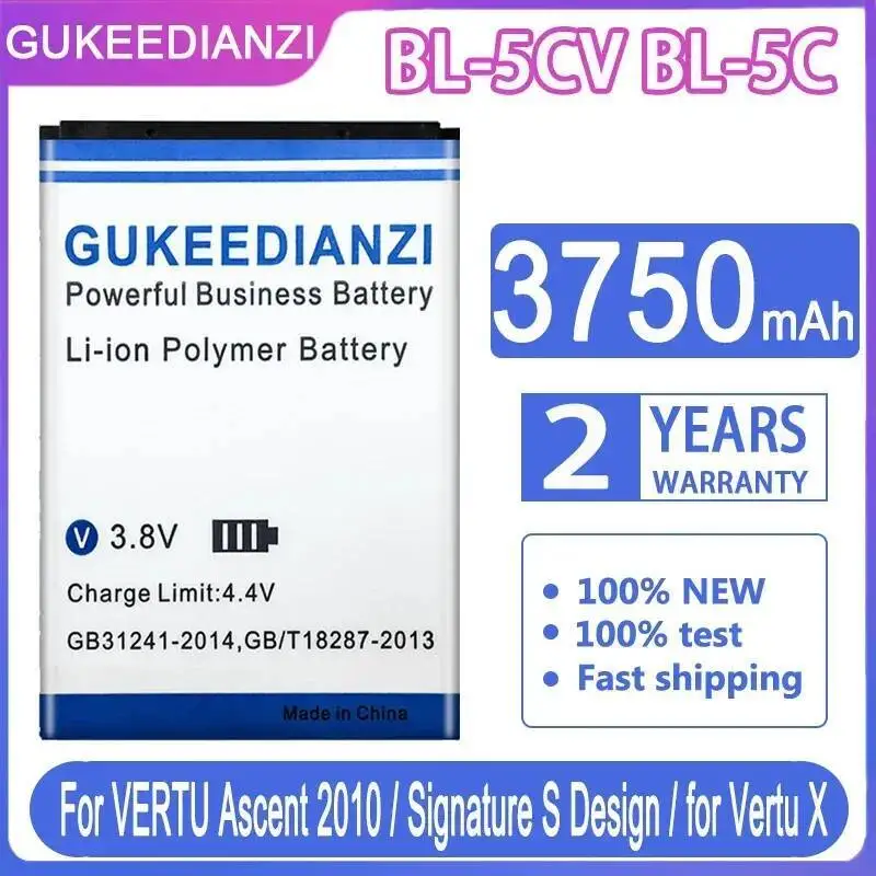

Mobile Phone Battery BL-5CV BL-5C 3750Mah For Nokia Vertu Ascent 2010 Signature S Design X