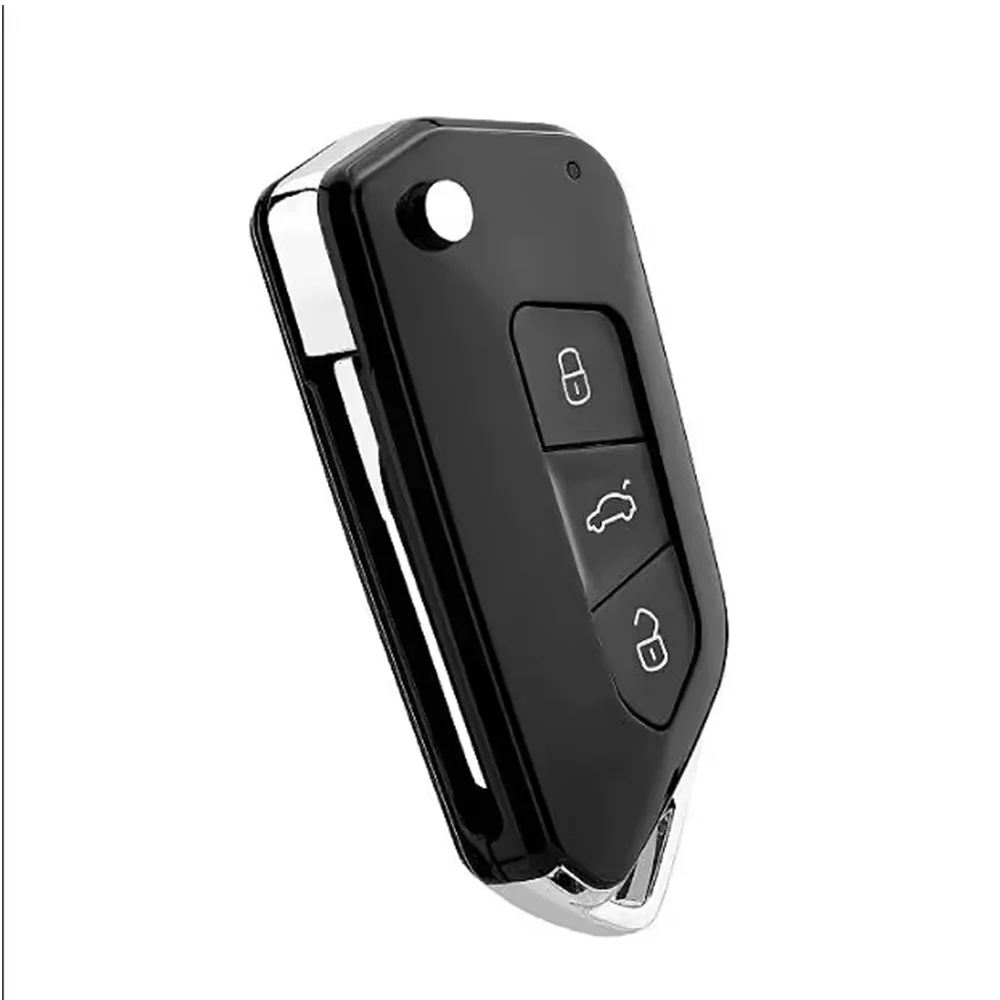 OkeyTech zmodyfikowany składany pilot samochodowy kluczyk Flip Fob 3 przycisk do VW polo passat b5 Tiguan Golf dla VOLKSWAGEN Seat Skoda