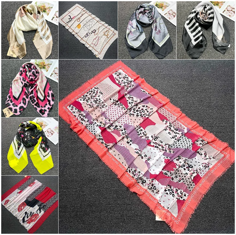 

Foreign Trade Italy Original Order Liu Silver Silk Printed Light Luxury Hot Selling Sunshade Warm Shawl 90 * 180 Large LongScarf