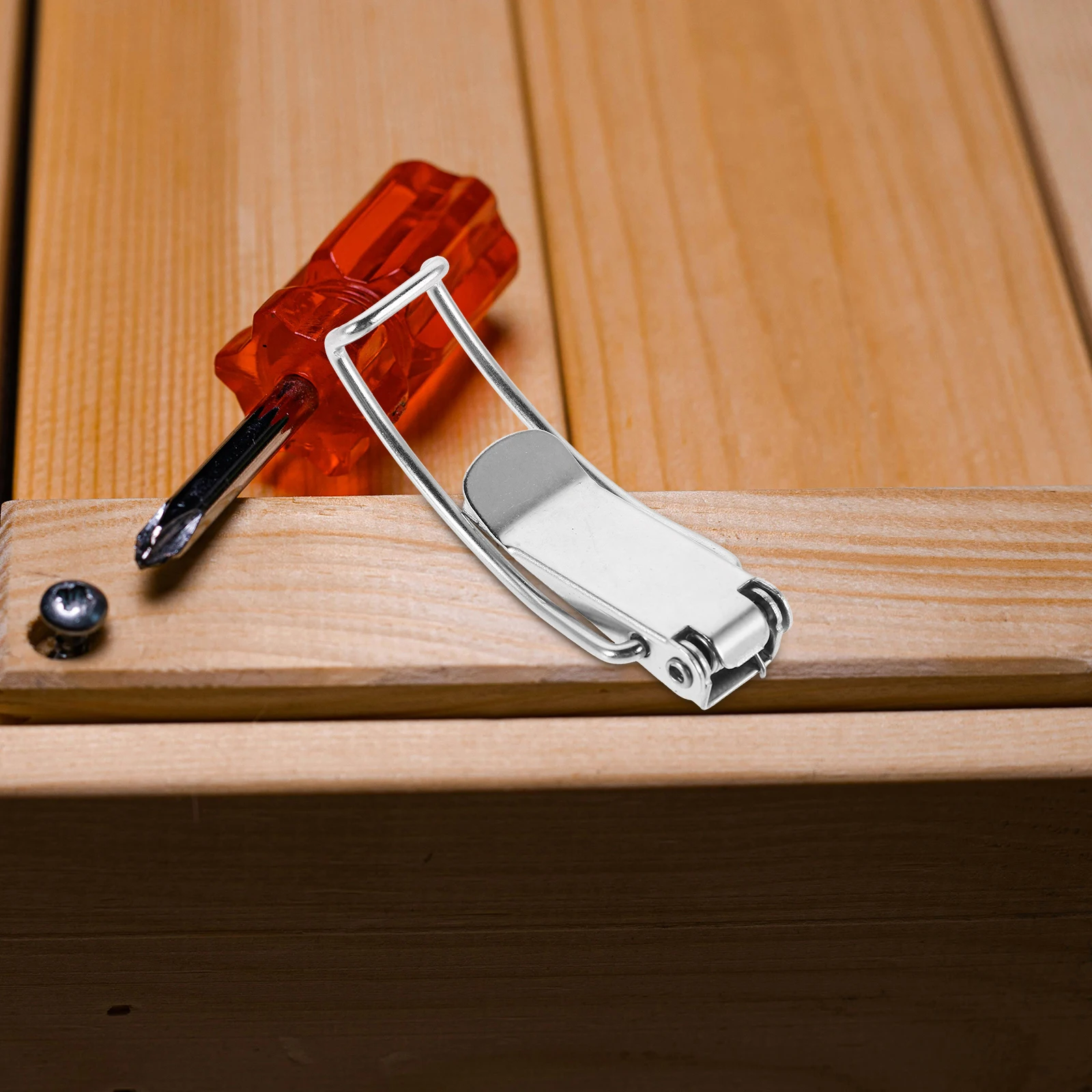 

8 Pcs Sealing Barrel Buckle Clasp for Sealed Containers Wooden Box Heavy Duty Toggle Latch Silver Metal Bucket Holder