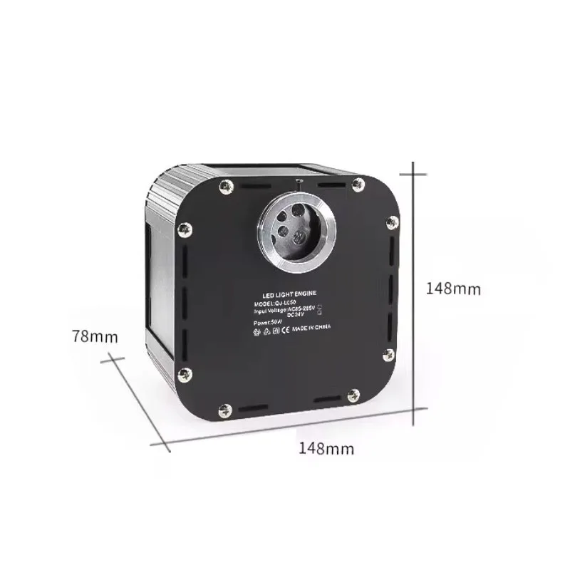 1X DMX512 RGB Fiber Optic Light Engine Twinkle 50W LED illuminator For Ceiling Star Decoration