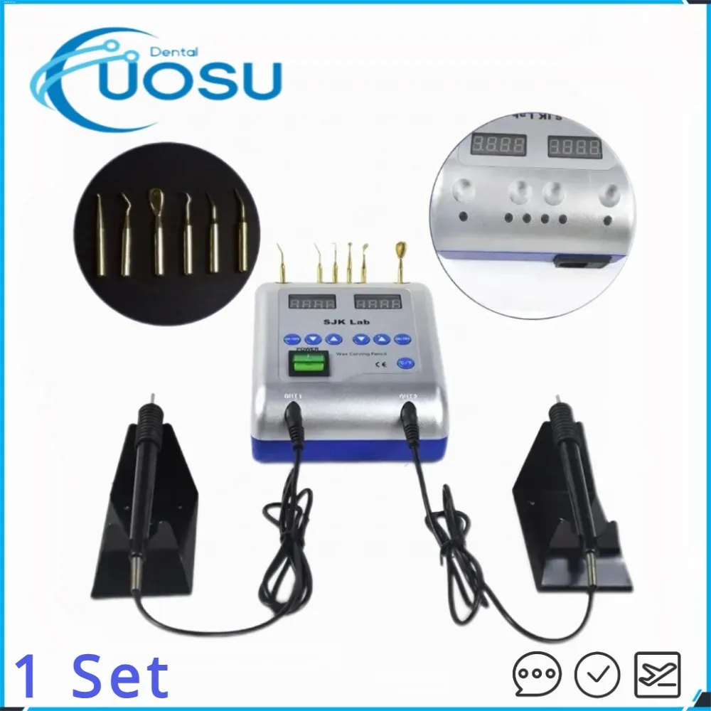 

Electric Waxer Carving Knife Machine with Double Wax Carving Pen and 6 Wax Tip for Dental Lab Equipment