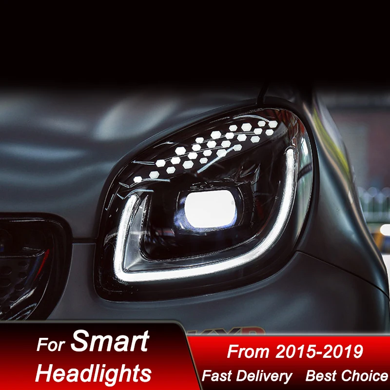 Car Headlights For Mercedes-Benz Smart 453 2015-2019 new style full LED Auto Headlamp Assembly Projector Lens Accessories Kit