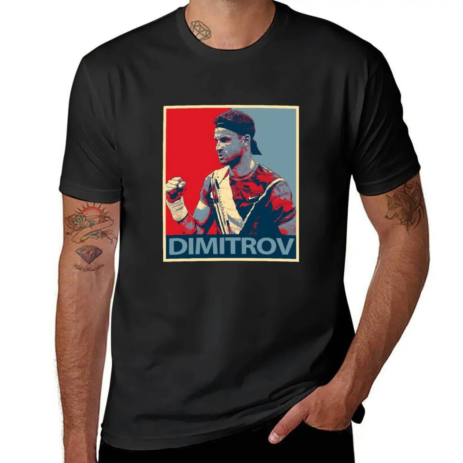 Grigor Dimitrov T-Shirt vintage clothes Short sleeve tee cute tops oversizeds Short sleeve tee men