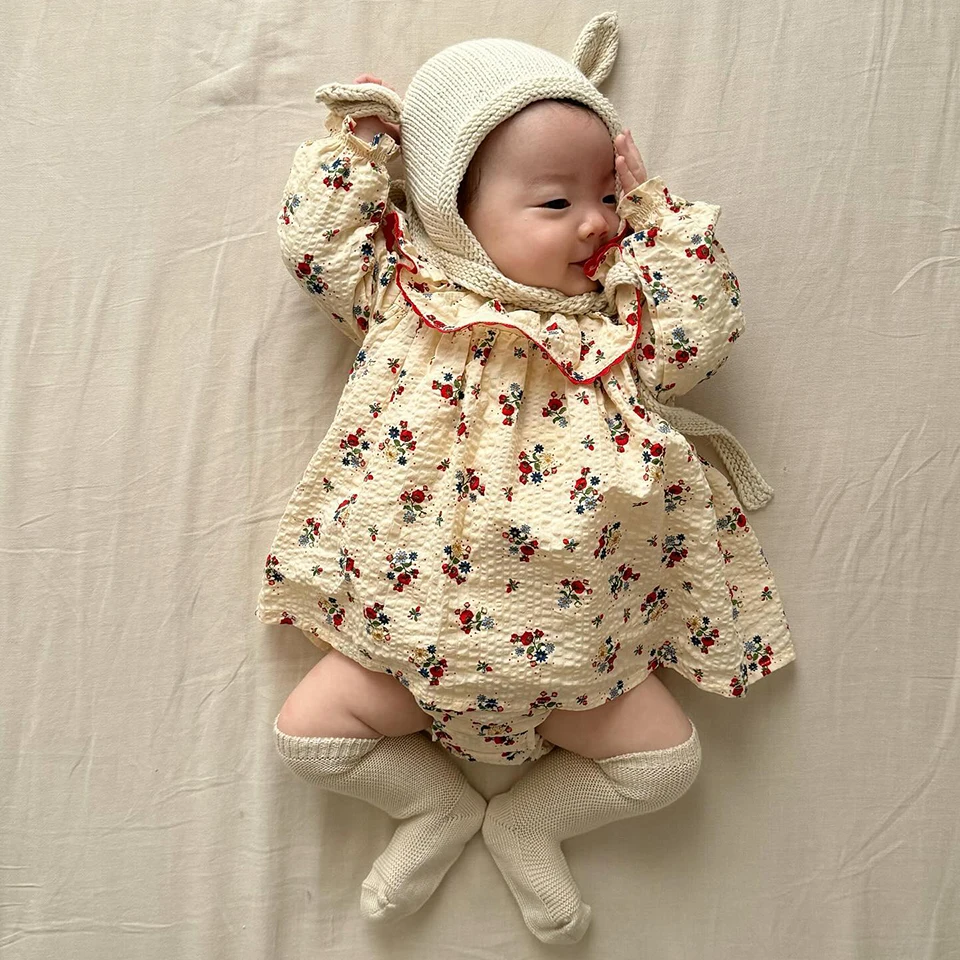 2024 Children Clothes Set Summer KS Girls Floral T-shirts Tops Shorts Baby Girl Soft Rompers Kid Vacation Casual Tee Clothing