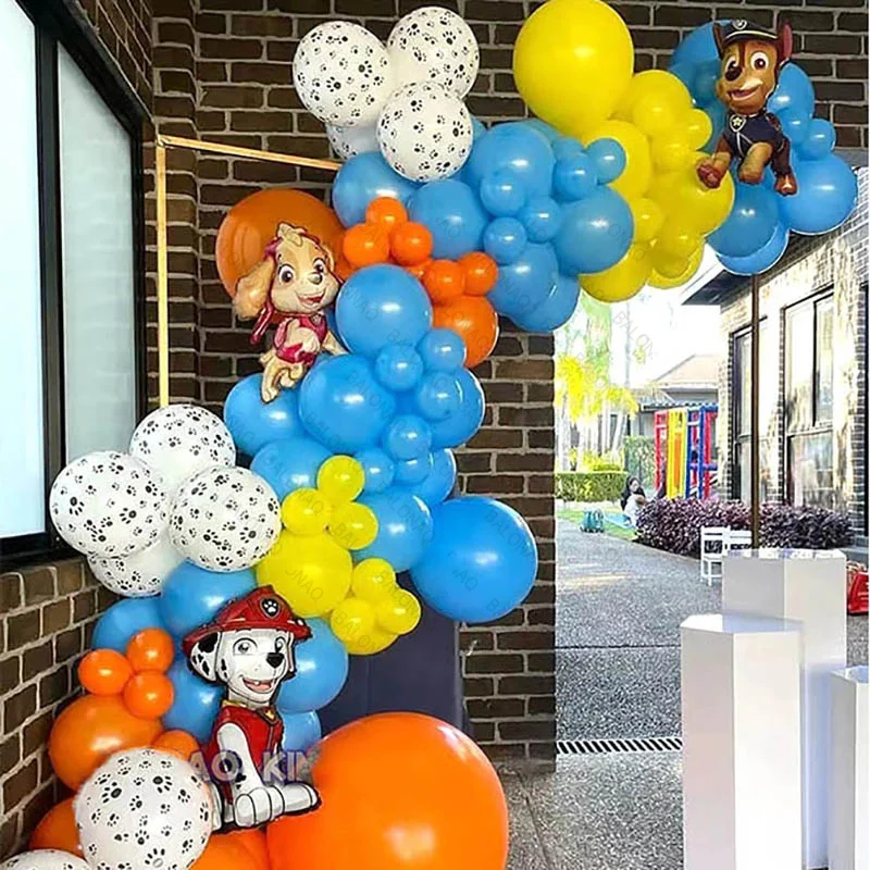 91 Stück Paw Patrol Ballon Party Dekor Bogen Girlande Kit Supplies Rescue Dog Chase Marshall Ballon Kindergeburtstagsgeschenk