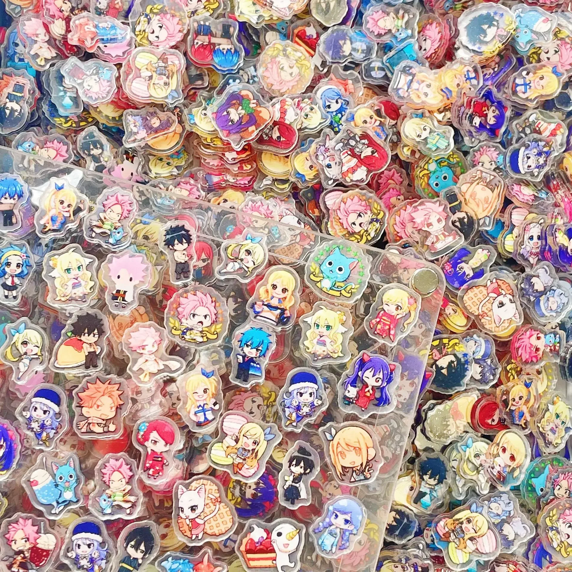 41 Stile 2cm 100-500g Anime-Serien Jujutsu Kaisen ONE PIECE Sailor Moon DIY Acryl-Zubehör Schlüsselanhänger PP-Clip Patch – Detail 4