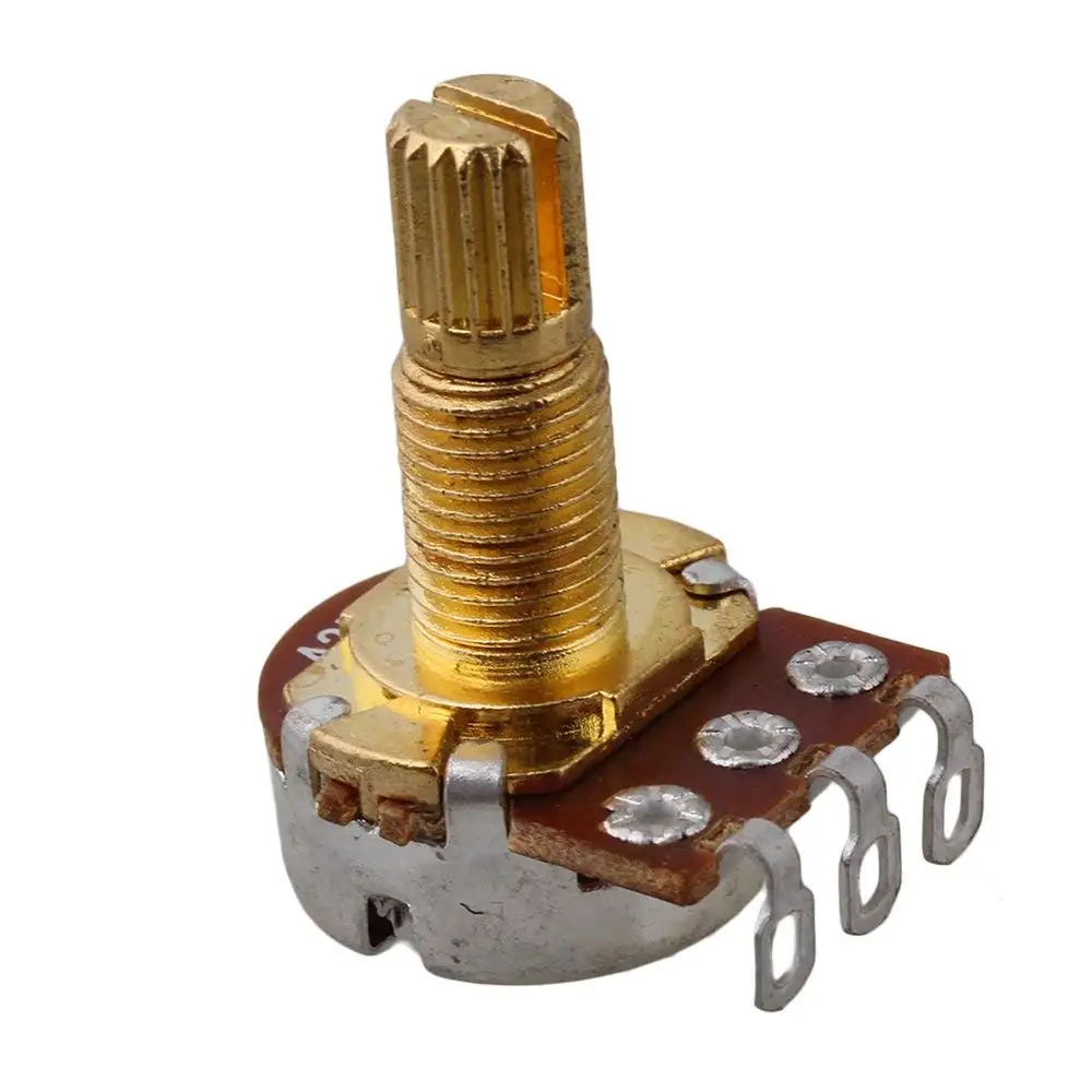 Gold Mini Size Guitar Pots A250K Volume Potentiometers for Guitar Parts Set of 5