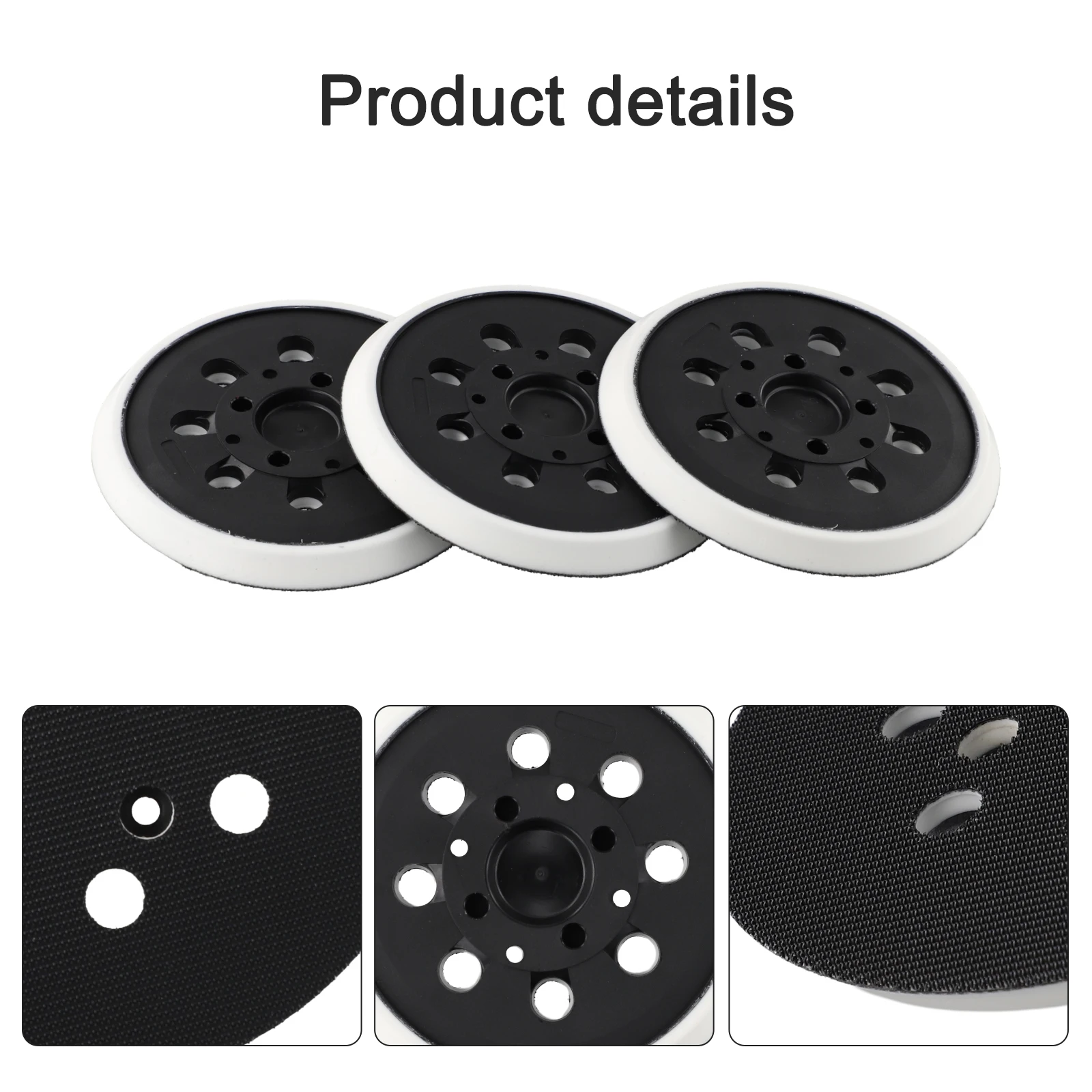 3pcs 5 Inch 125mm Backing Pad Sanding Pad For Bosch PEX 300 AE 400 AE 4000 AE Orbital Sander Electric Polishing Grinding