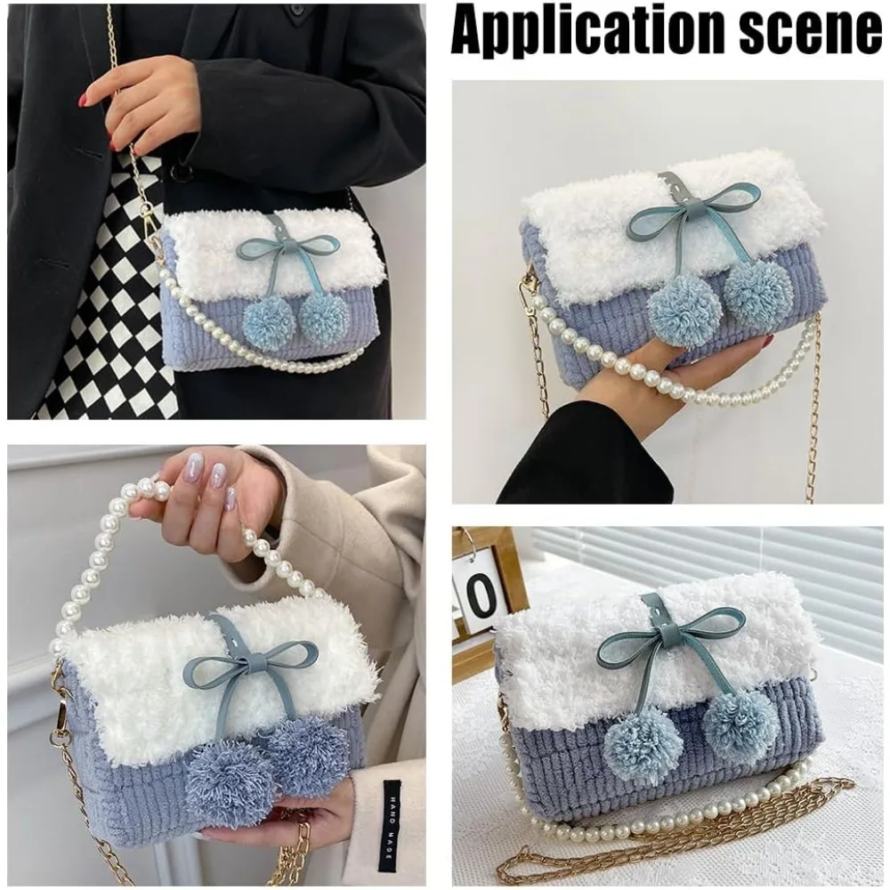 DIY Knitting Crochet Handbags Kit, Mesh Plastic Canvas Kit for Shoulder Bags DIY Knitting Crochet Crossbag Materials Handmade