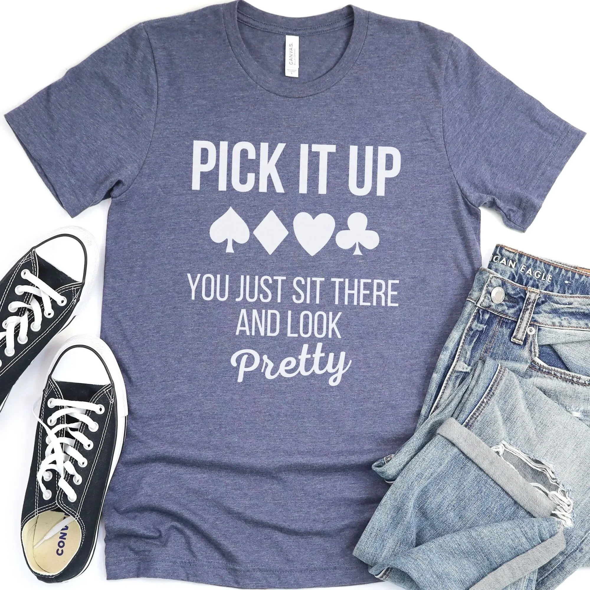 Euchre T Shirt Funny S Player Tournament Pick It Up For Him
