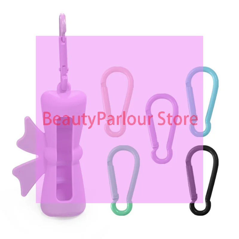 القوس كاندي الفول السوداني شكل سيليكون غطاء أحمر الشفاه سلاسل المفاتيح المحمولة بلون أحمر الشفاه حقيبة التخزين خفيفة الوزن حامل بلسم الشفاه #1