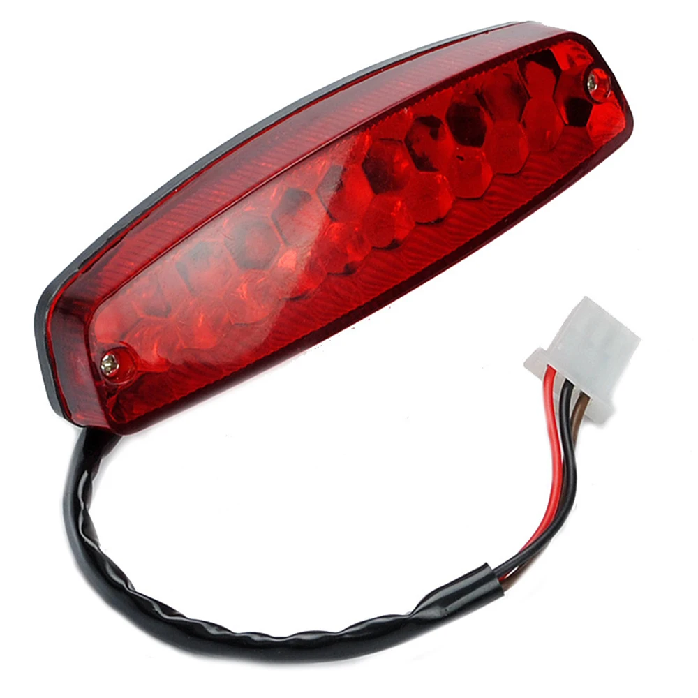 Luz de freno de 3 cables para motocicleta, luz trasera de licencia, luz roja para ATV, todoterreno, accesorios de lámpara de señal, luces de coche, 12V