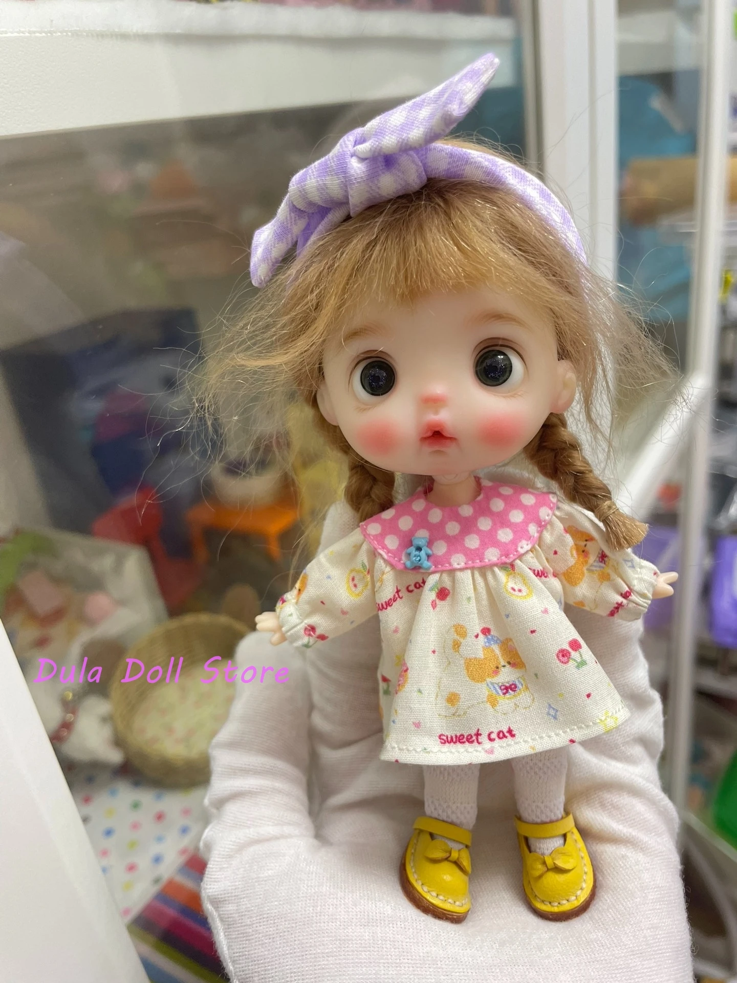 Dula Doll Clothes Polka dot round neck dress set for ob11 GSC doll