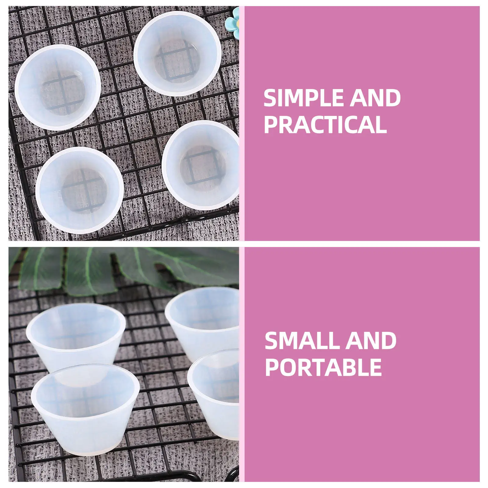 10pcs Silicone Mixing Cups for Epoxy Resin, Jewelry Making & DIY Crafts – Reusable, Heat-Resistant, Non-Stick