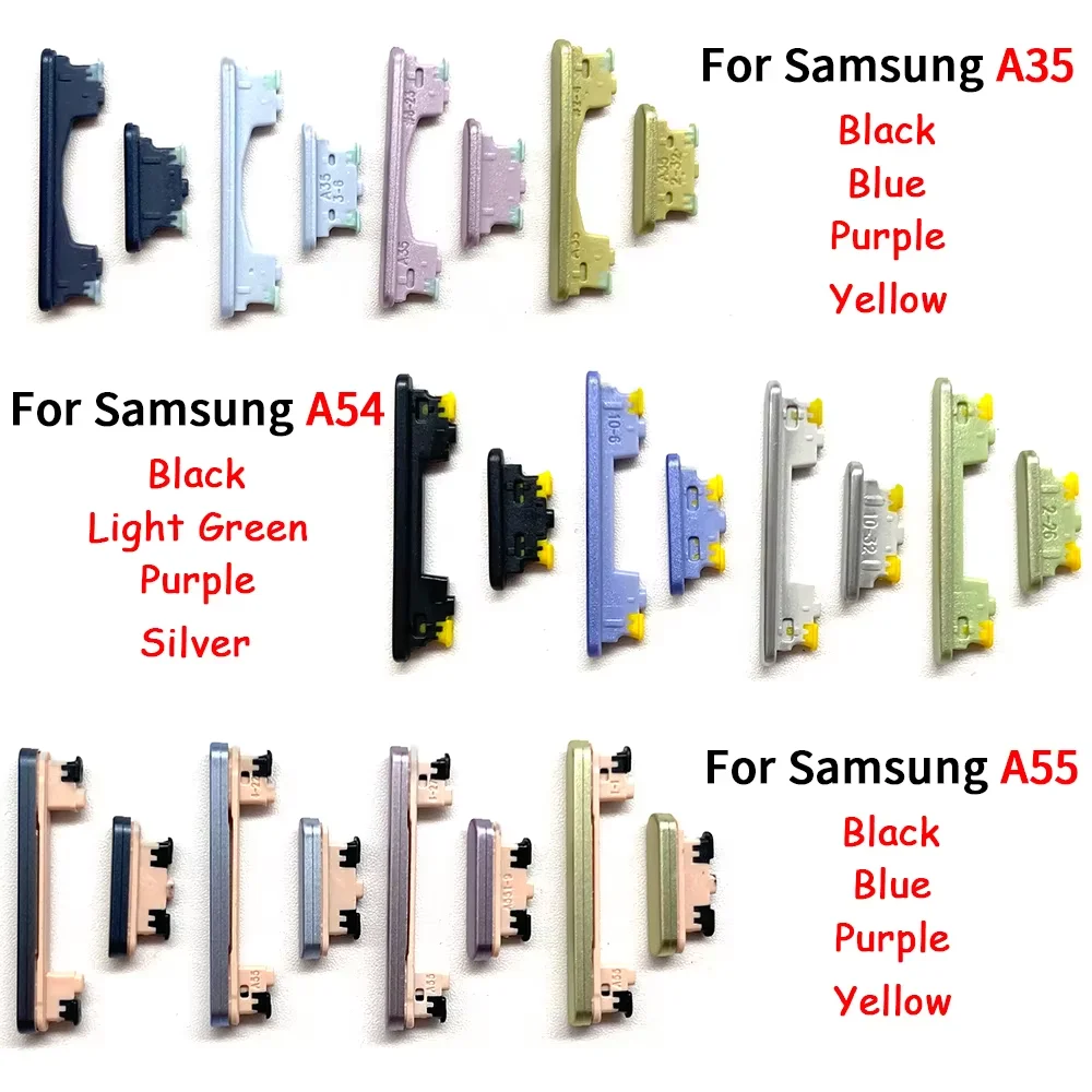 100Pcs，For Samsung A04 A04S A04E A05 A05S A06 4G A25 A26 A16 A23 5G A36 A24 A35 A42 A55 A10E A20E Power Volume Side Button Key image 3