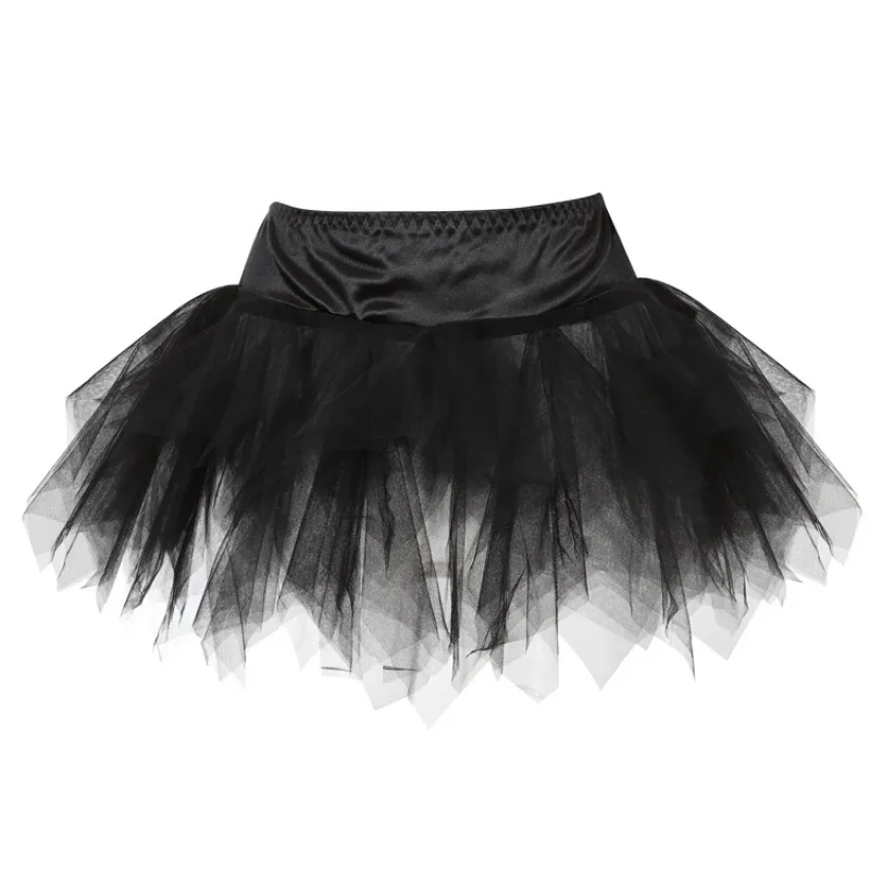 Large Size Woman Tutu Skirts High Quality Pleated Gauze Short Dress Adult Tutu Dancing Skirt Lace Girls Skirt Ball Gown Pettiski