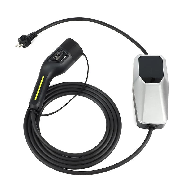 Cargador EV portátil tipo 2 para coche eléctrico, Cable de carga EVSE, 16A/32A, 1 fase, 3 fases, Modo 2